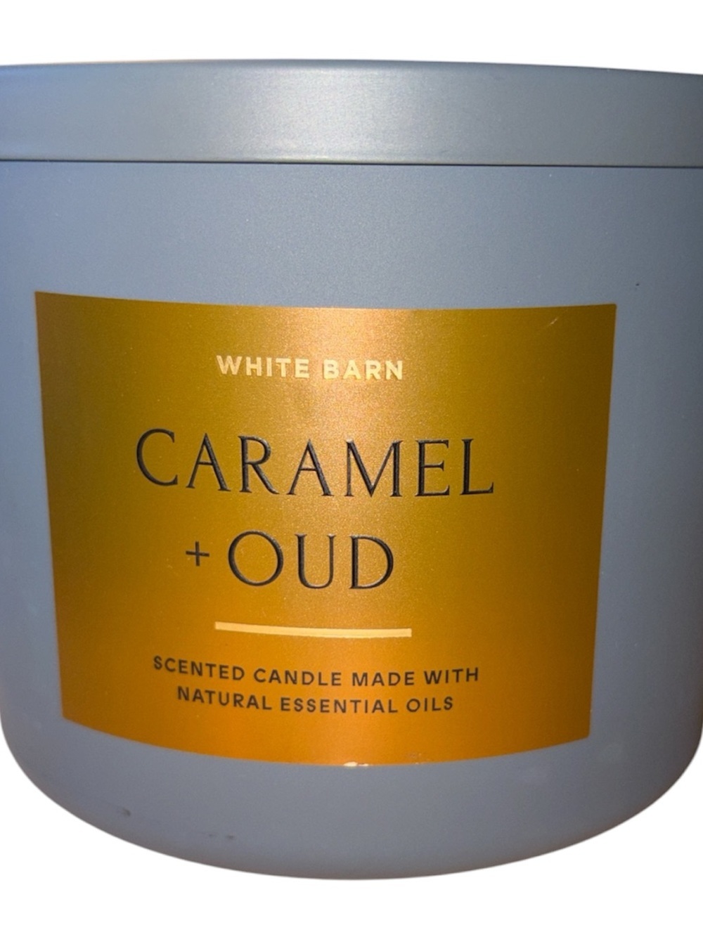 Bath & Body Works White Barn Caramel and Oud candle 14.5 oz 3 wick new - Picture 1 of 3